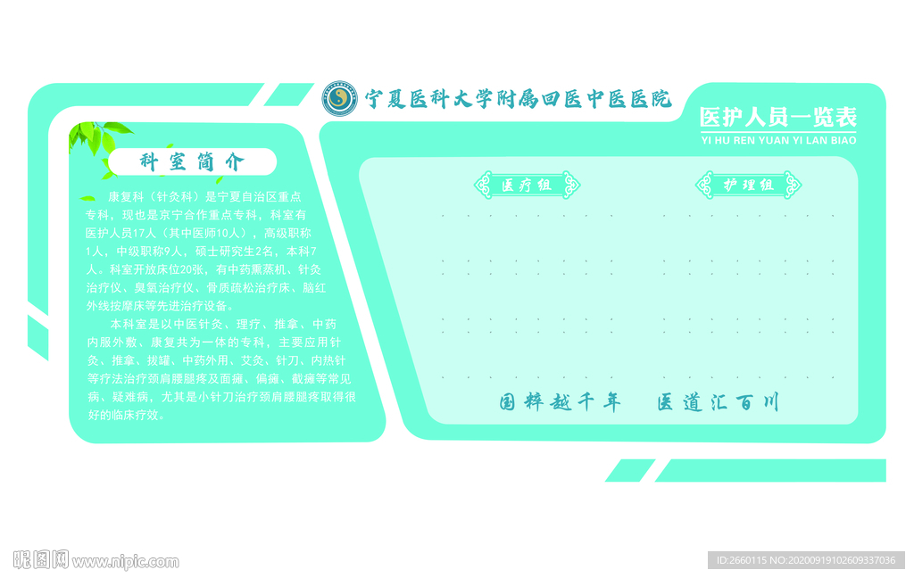 医护一览表