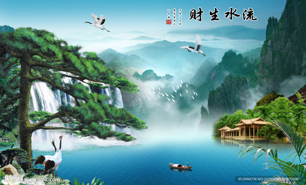 山水画 水墨山水画 意境山水画