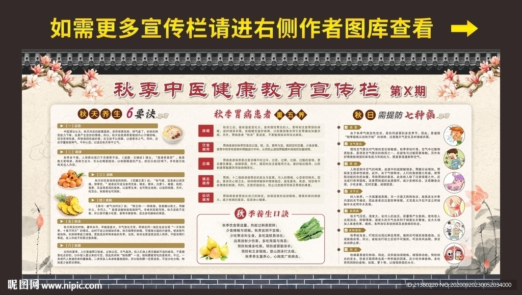 秋季中医养生健康教育宣传栏图片
