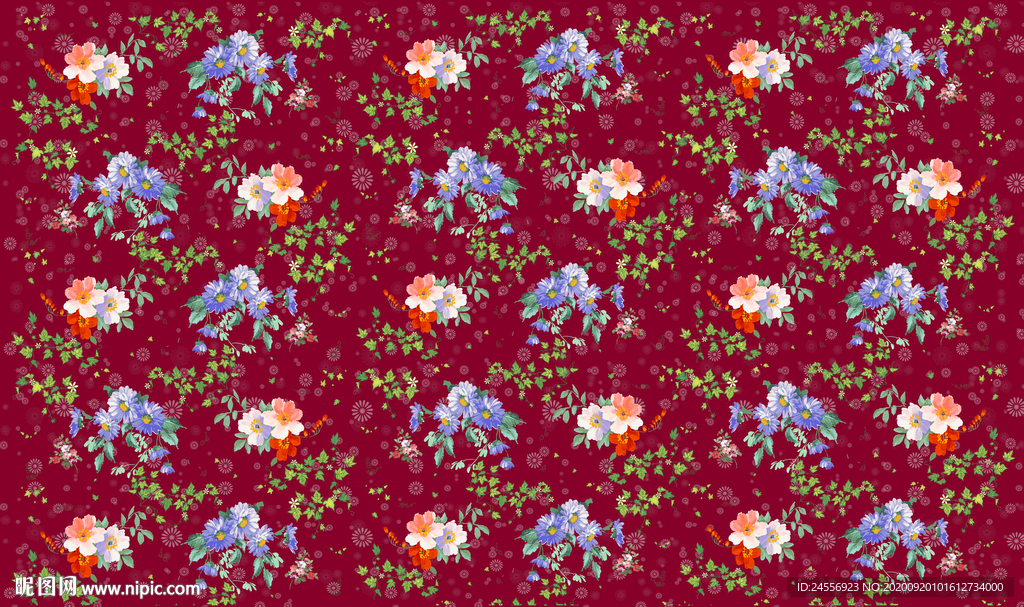 牡丹花花布纹缠枝莲纹玫瑰花兰花