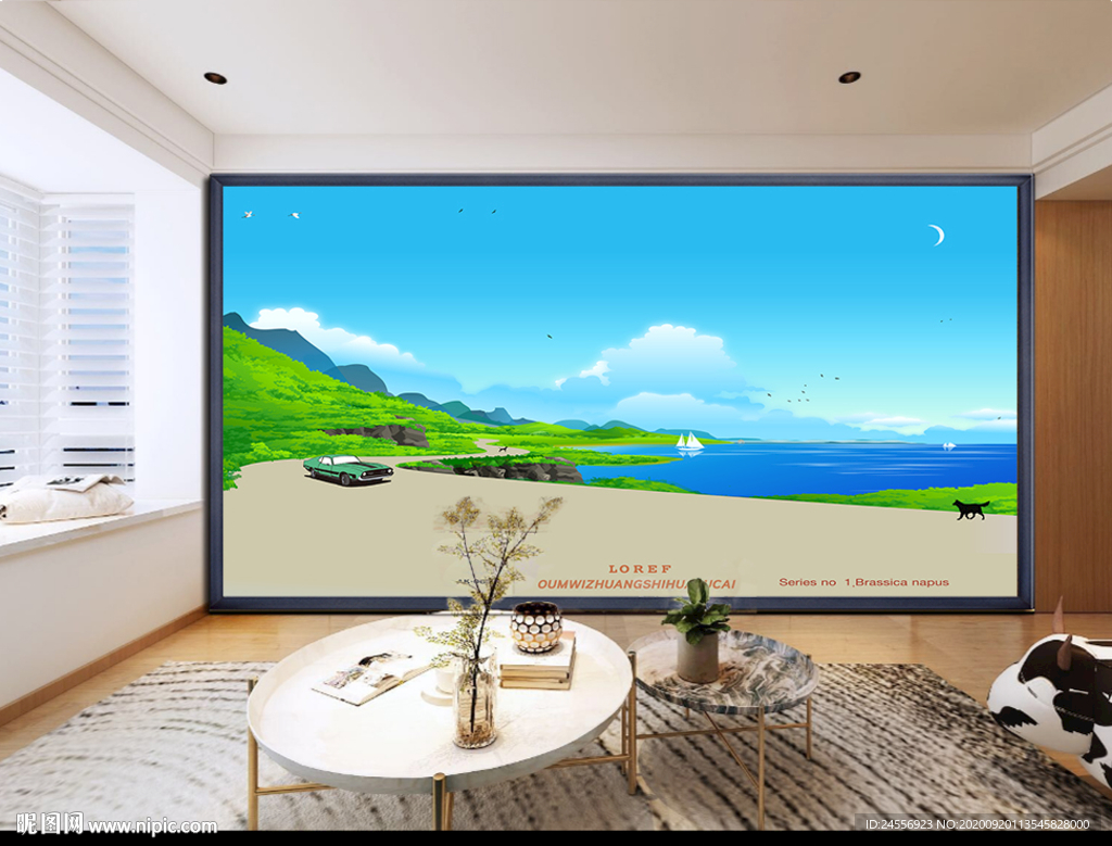 新中式油画风景山水画意境山水画