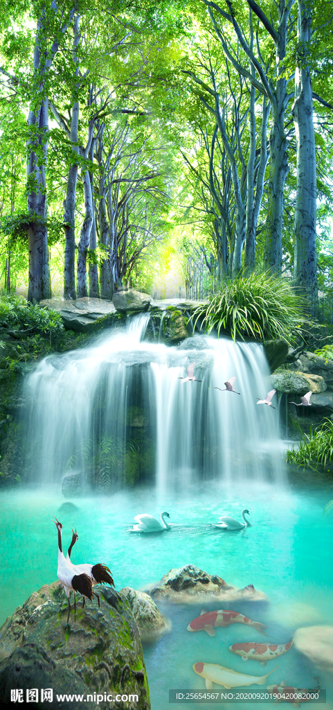 自然流水生财玄关