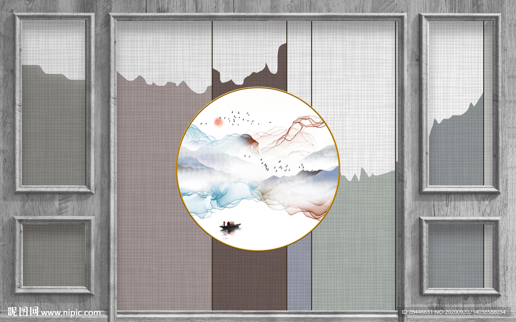 新中式轻奢护墙板背景墙