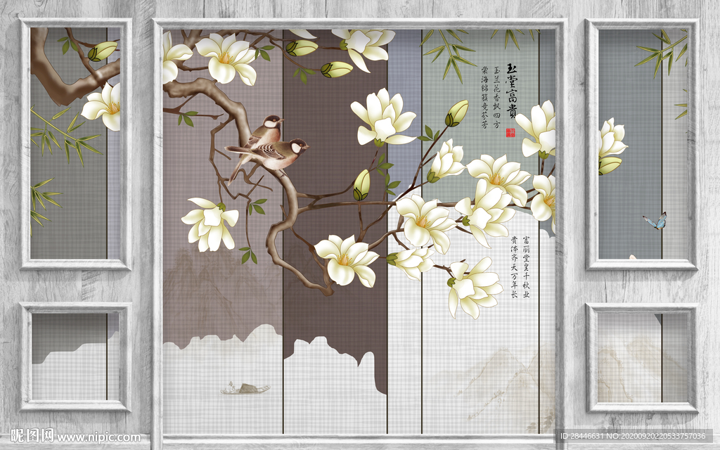 新中式轻奢护墙板背景墙