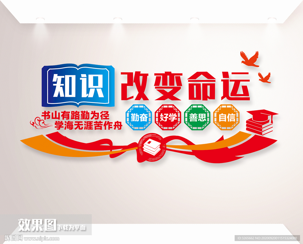 校园阅读室文化墙设计