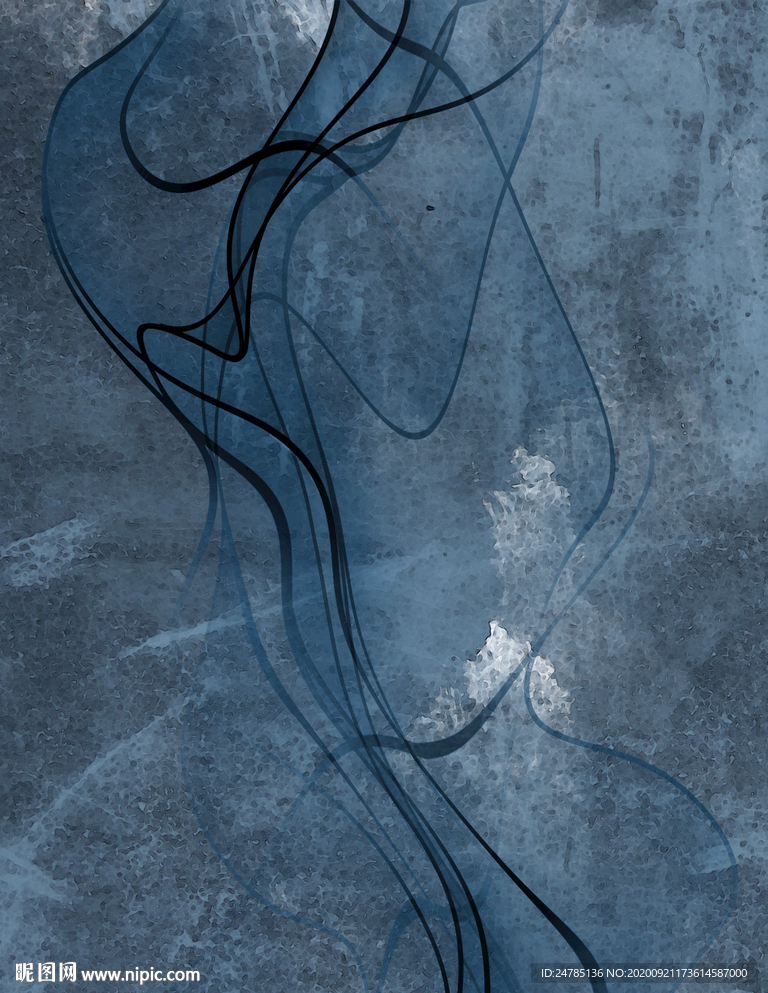 线条水墨装饰画