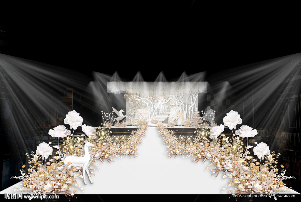 香槟色婚礼效果图