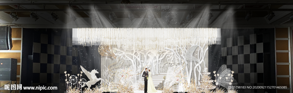 香槟色婚礼效果图