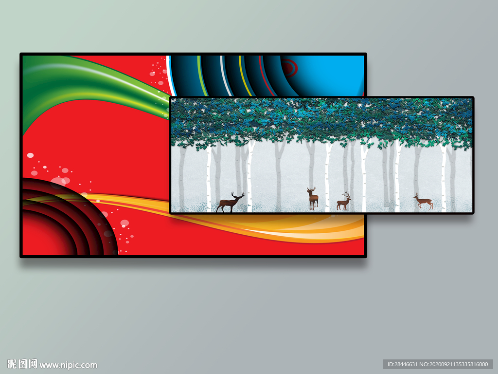 组合画抽象装饰画