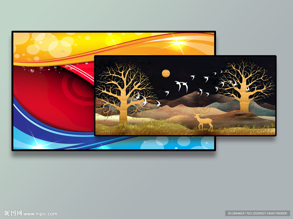 组合画抽象装饰画