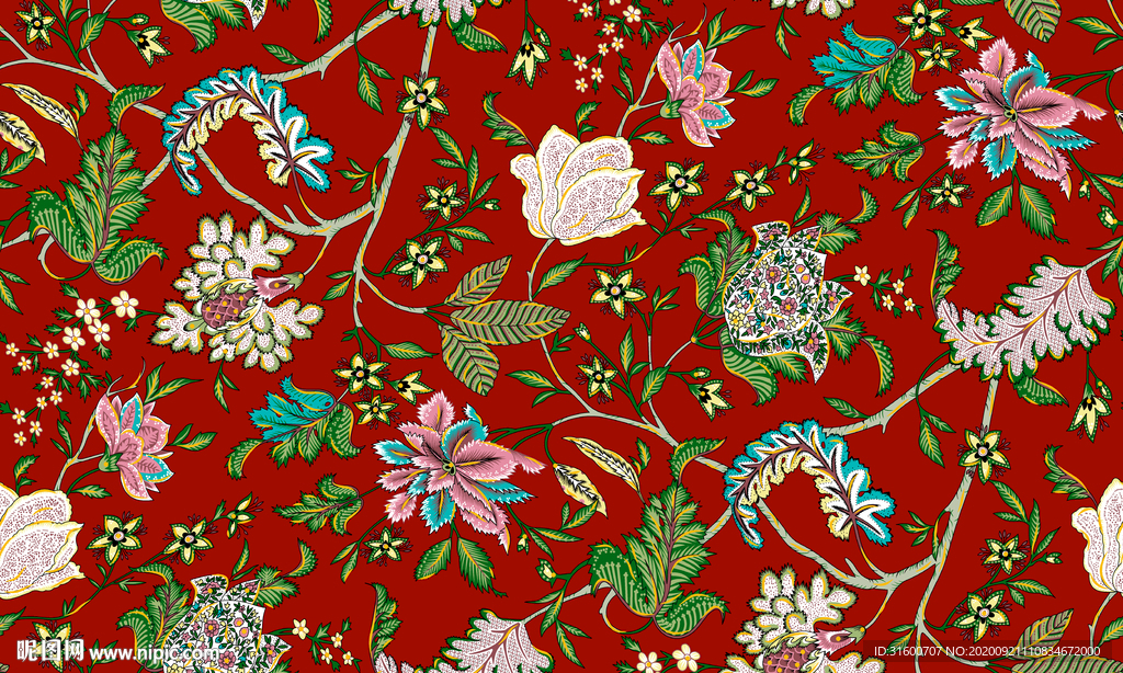 定位手绘树枝花朵