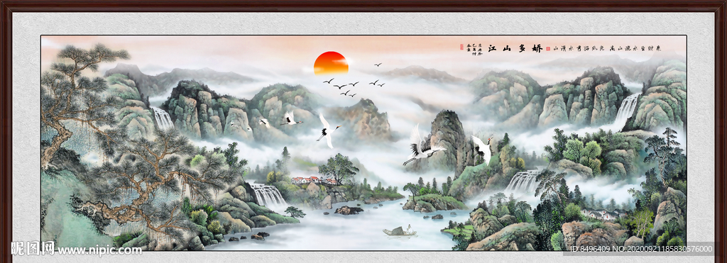 山水画水墨山水画意境山水画