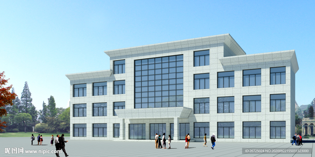 办公楼建筑外观设计案例效果图