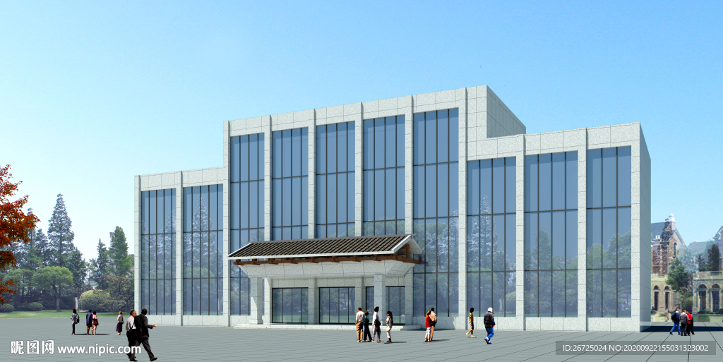 办公楼建筑外观设计案例效果图