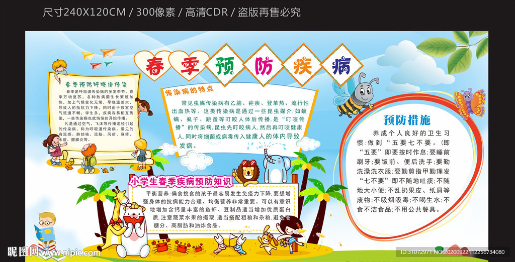 春季预防疾病宣传栏板报