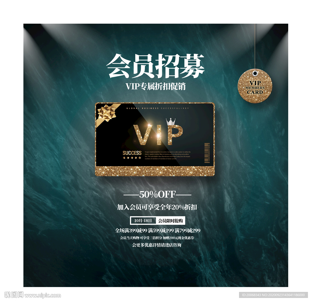 VIP会员招募宣传海报