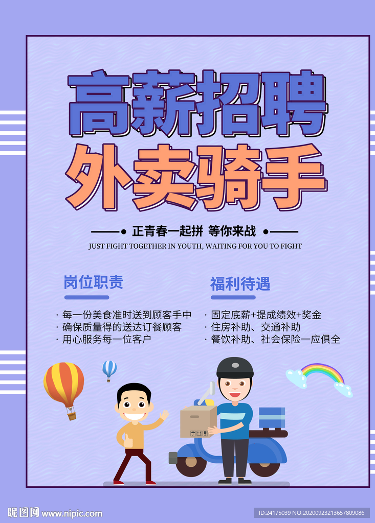 招聘外卖骑手