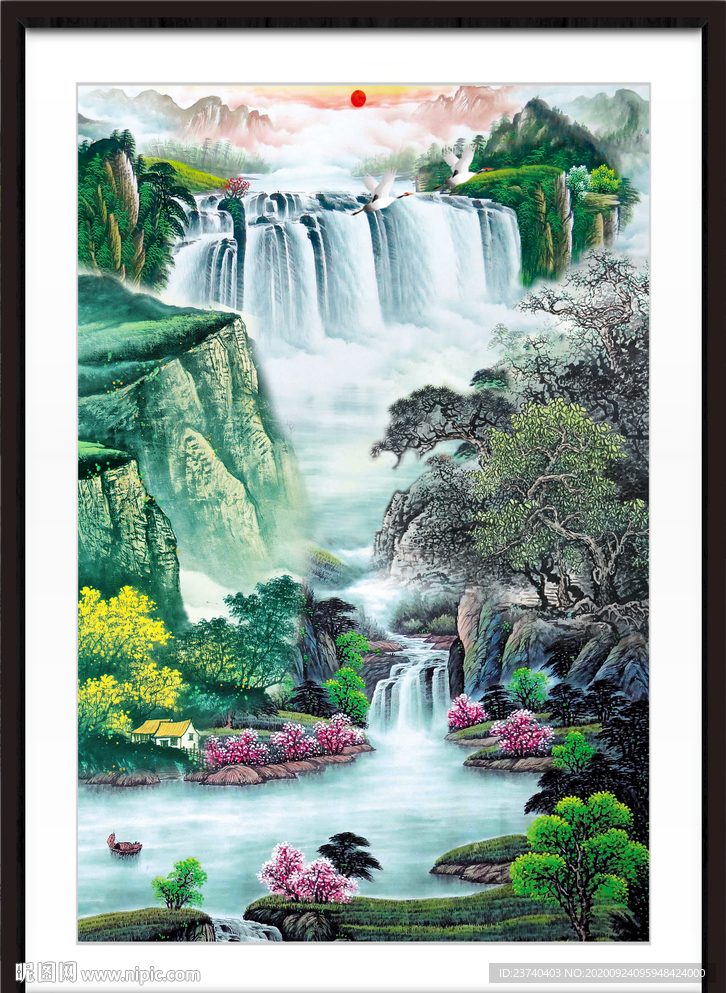 竖幅山水画