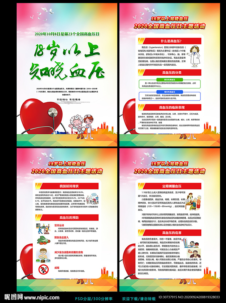 2020年全国高血压日展板