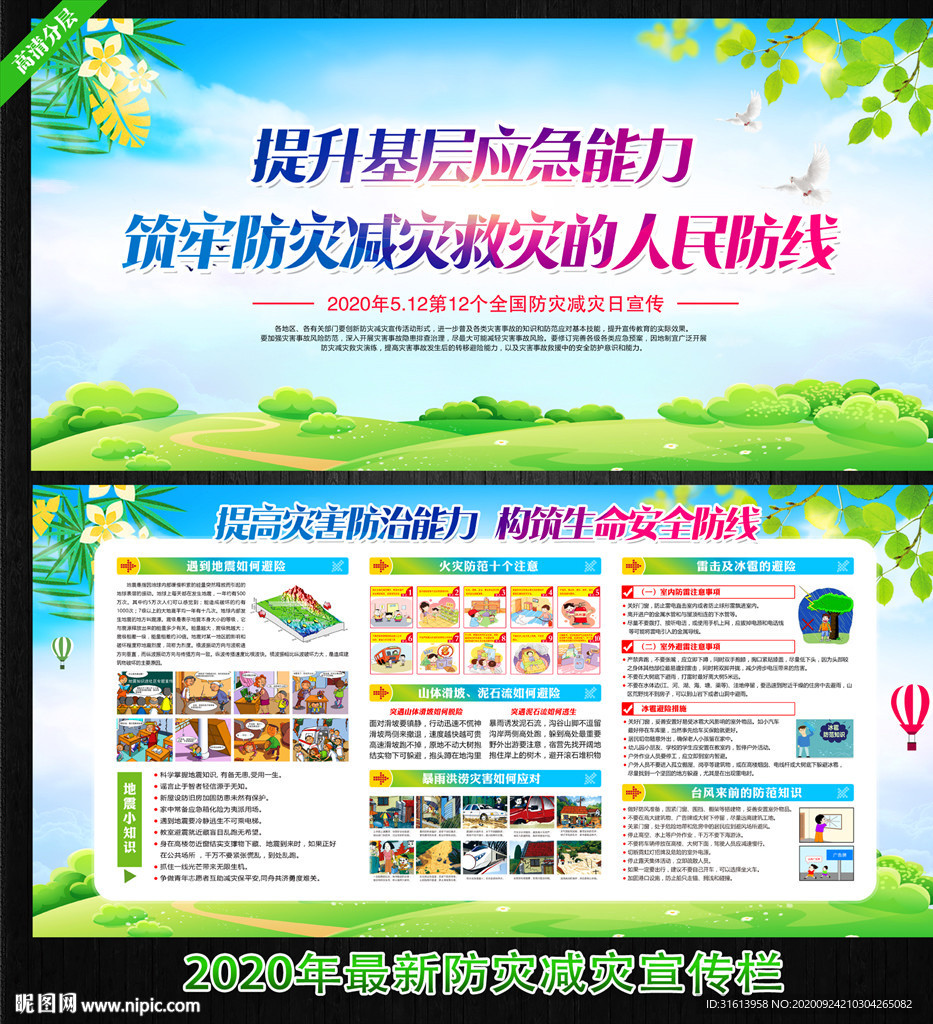 防灾减灾展板 社区防灾减灾