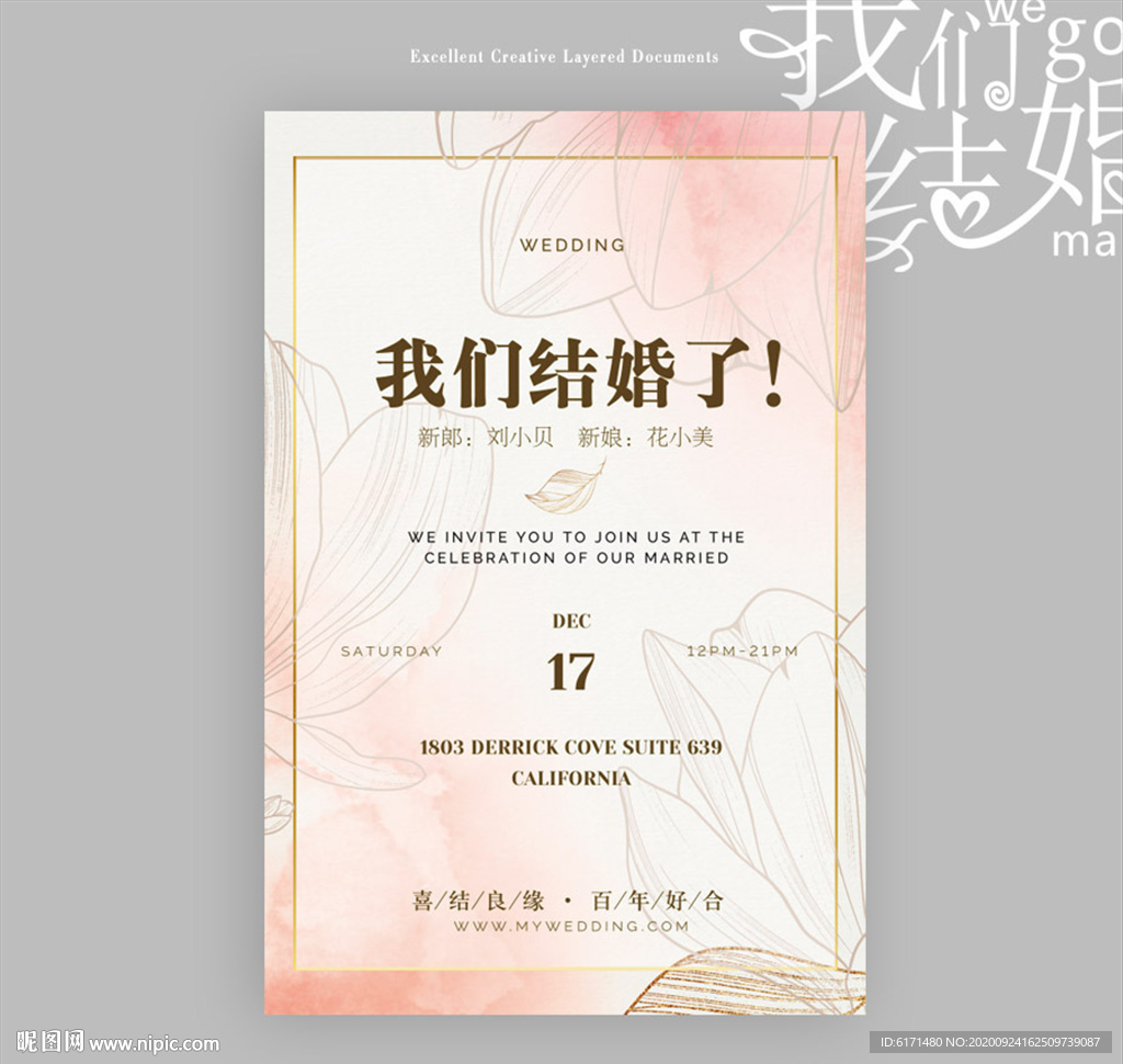 婚礼展板