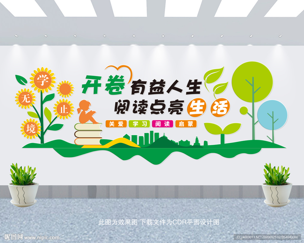 阅读文化墙图书馆文化墙