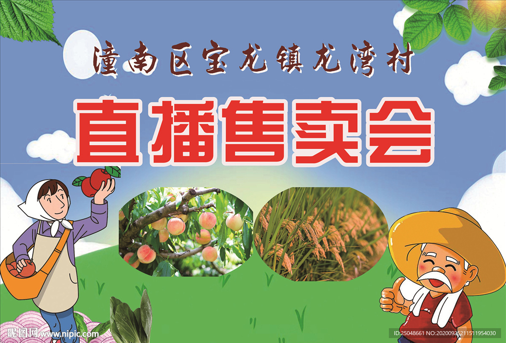 爱心助农直播售卖会海报展板