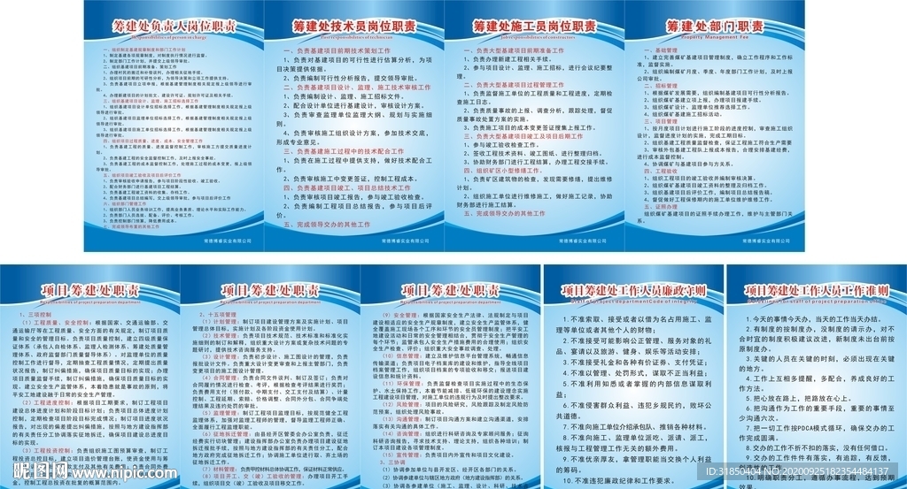 项目筹建处制度牌