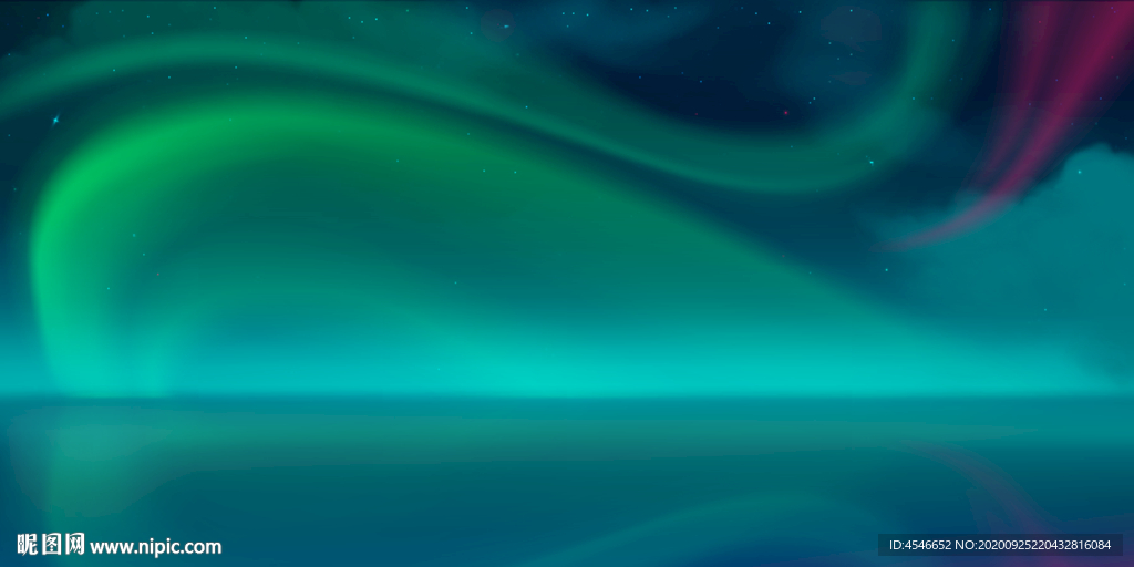 夜空中极光背景