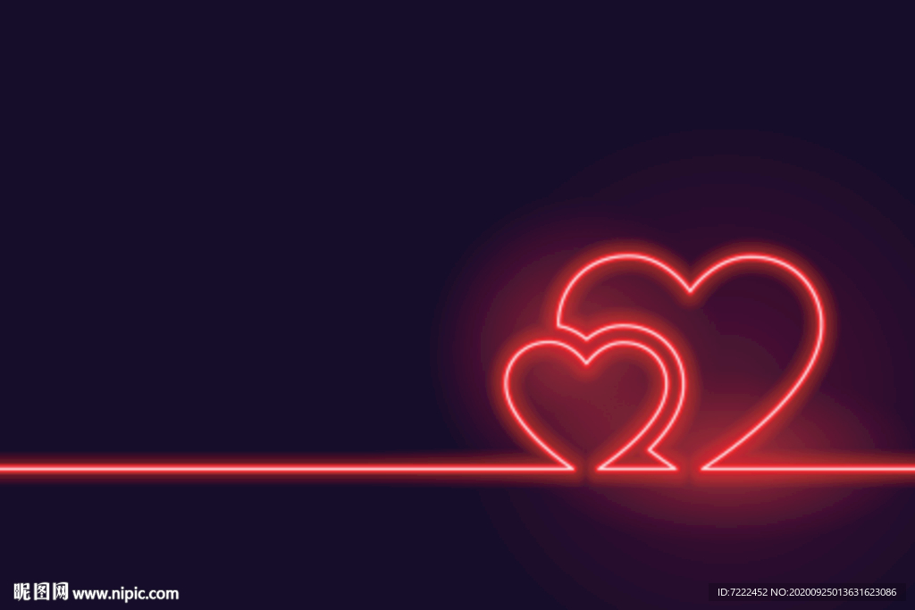 心形霓虹灯