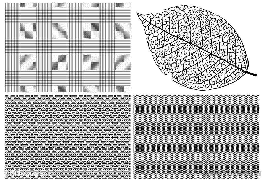 树叶纹 卡奇纹 方形纹 点纹