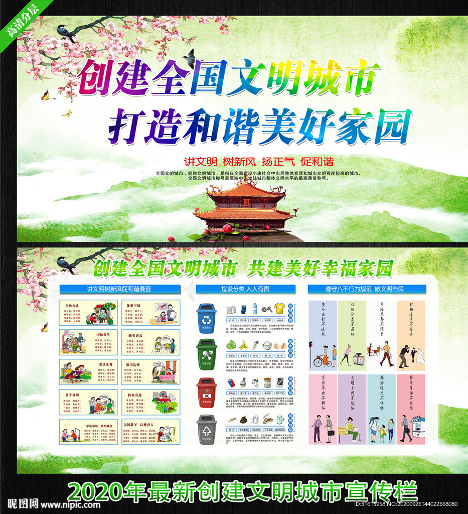 创建文明城市 文明城市展板
