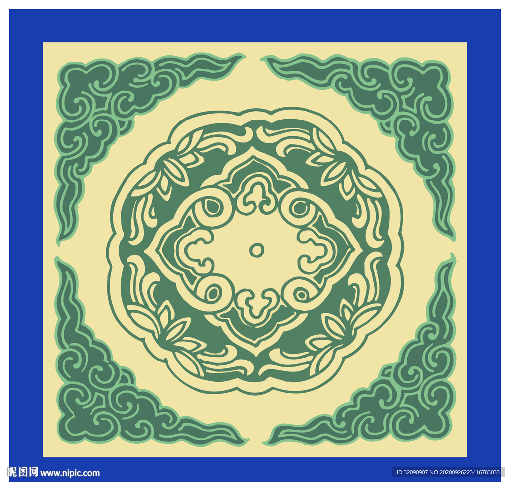 欧式花纹卷草花纹天顶花纹背景