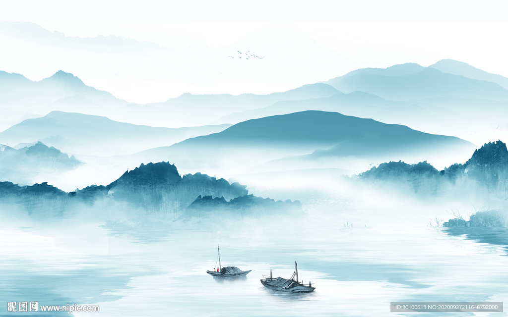 高清 山水新款新画 TIF分层