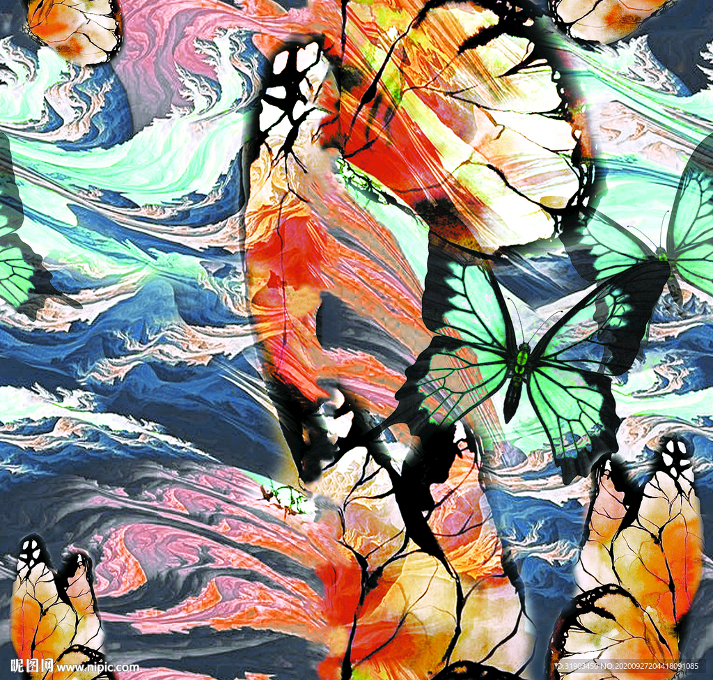 蝴蝶扎染
