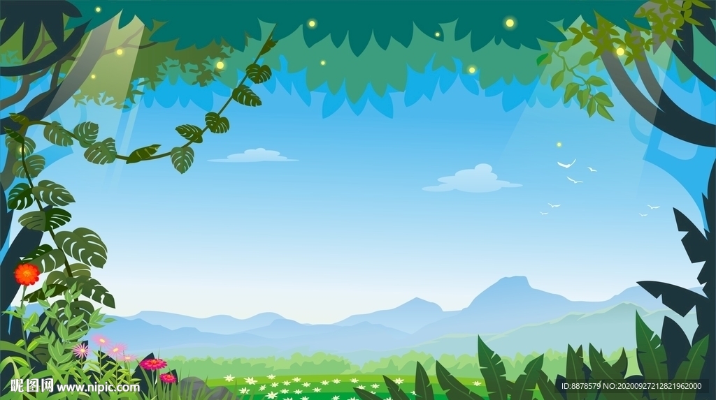 优美森林背景