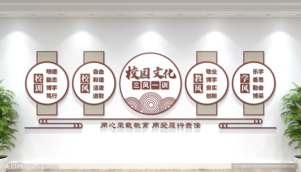 三风一训校园文化墙