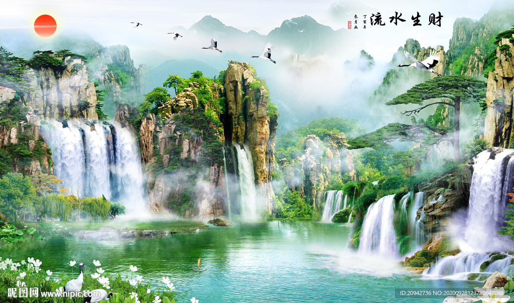 山水画 水墨山水画 意境山水画