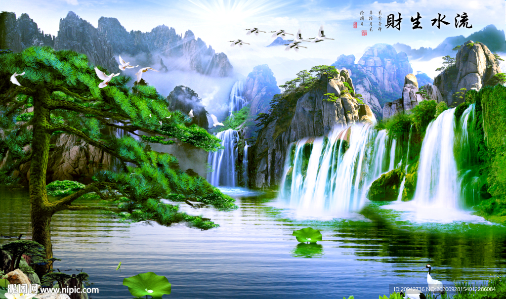 山水画 水墨山水画 意境山水画