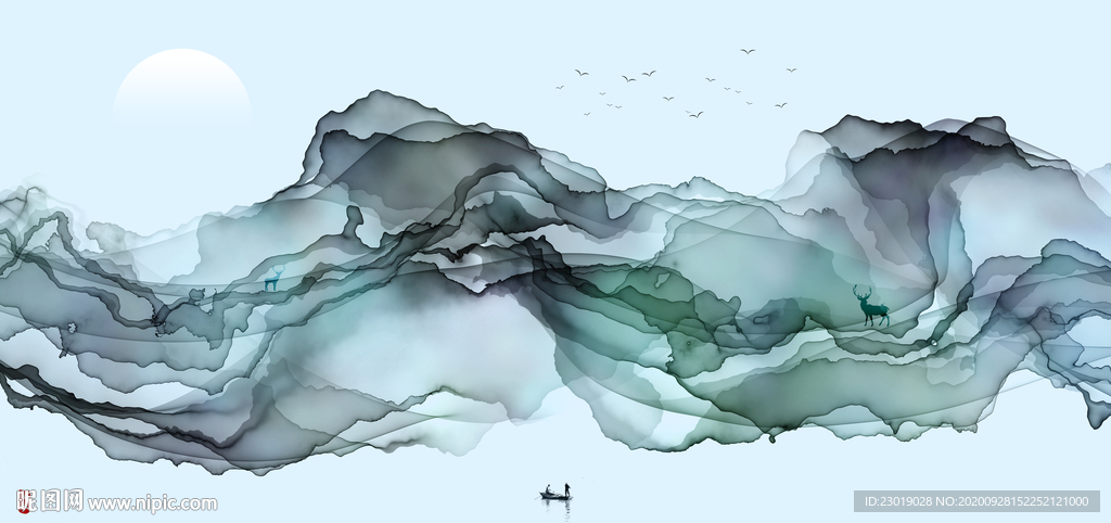 新中式抽象水墨