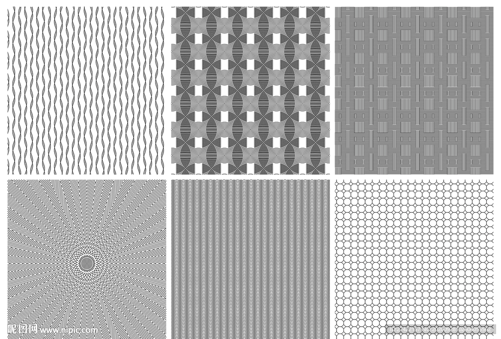 折光纹 逆向纹 线条纹 6款2