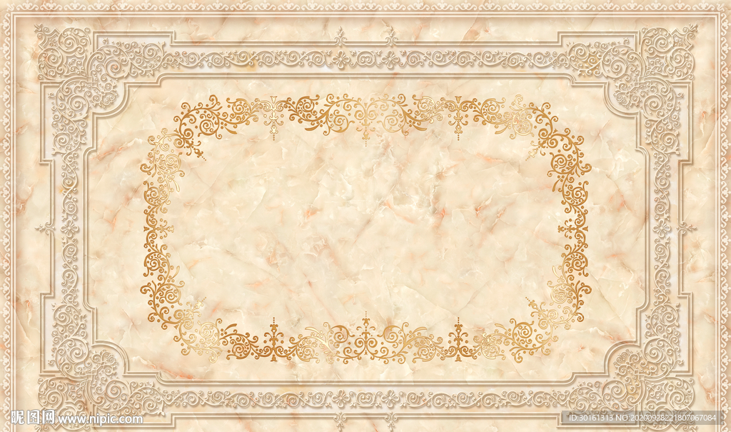 欧式花纹背景墙