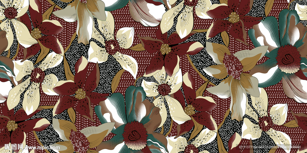 个性手绘大花朵