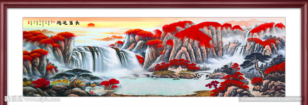 山水画水墨山水画 意境山水画