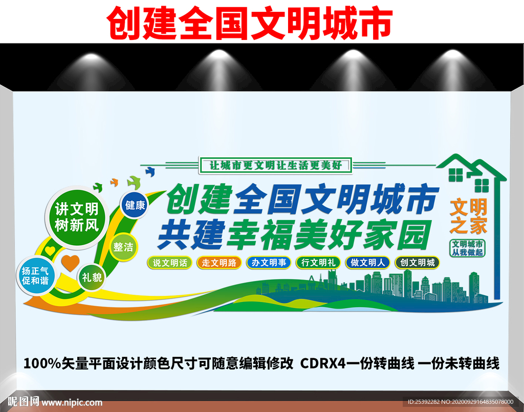 创建全国文明城市文化墙