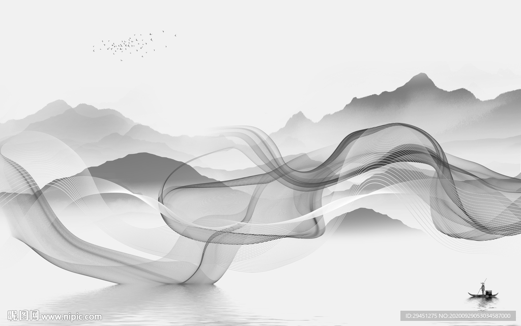 大卖现代新山水画 tif分层