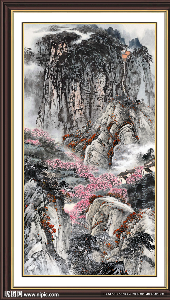 竖幅山水