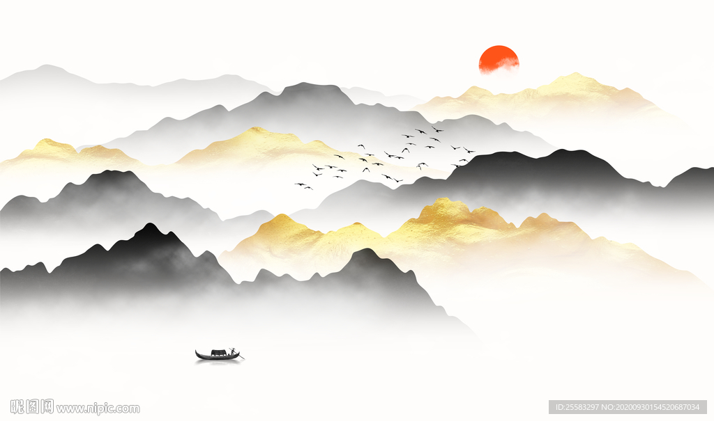 金色山水