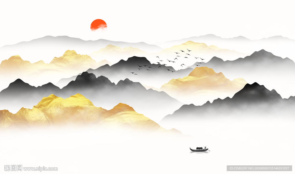 金色山水