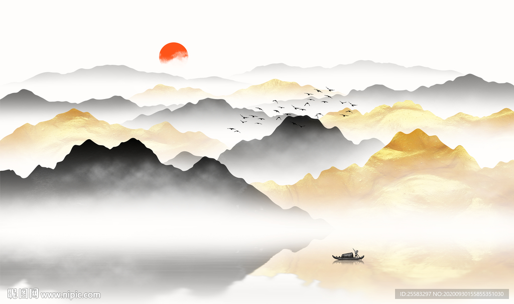 金色山水